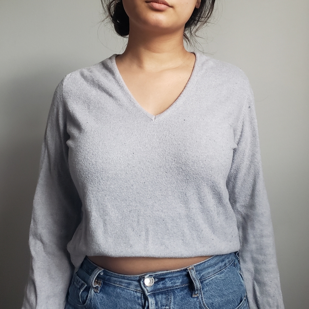 Grey V neck